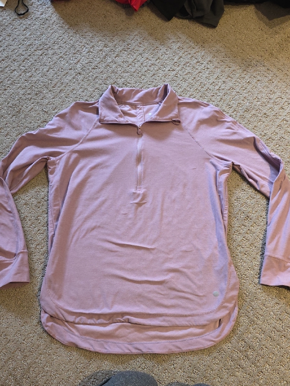 Apana Mauve Performance Pullover with Subtle Logo